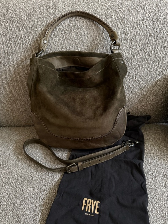 Frye Handbags - FRYE Melissa Whipstitch Suede Hobo with Detachable Strap